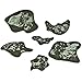 Space Fighter, Asteroid Template Set 2, Translucent Grey (6)