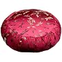 DreamTime Perfect Balance Zafu Cushion  Cranberry Brocade Dragonflies