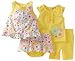 Babyworks Baby-Girls Newborn 4 Piece Short Set, Yellow, 0-3 Months