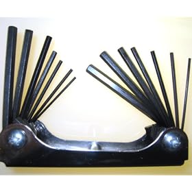 14pc Folding ALLEN HEX KEY wrench set METRIC + SAE by 4137com by 4137.com