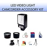 Digital Camcorder LED Video Light Accessory Kit For Sony HDR-CX360 HDR-CX70 ....