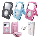 Apple iPod 5th Generation Video 30GB 60GB 80GB Premium Leather Case - Bundeled with Audio Video AV Cable - 5 Color Options