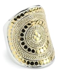 Anna Beck Designs "Lombok" 18k Gold-Plated Sterling Silver Saddle Ring, Size 7