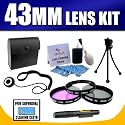 Zeikos 3 Piece 43MM Filter Kit for Panasonic PV-GS500 and any Digital Camera with 43mm Lens with Exclusive FREE Complimentary Super Deal Micro Fiber Lens Cleaning Cloth