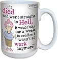 Tree-Free Greetings Hilarious Aunty Acid Straight to Hell Ceramic Mug, 15-Ounce