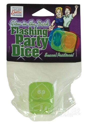 California Exotics Flashing Party Dice, Glow In The Dark