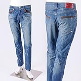 BMC BM78 ジーンズ レギュラー ストレート ミッドライトブルー ユーズド メンズ デニムパンツ ブルーモンスタークロージング 日本製生地 セルビッチシーム ヴィンテージ加工