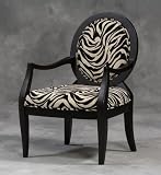 Linon Occasional Chair Zebra Print