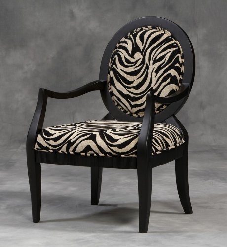 Linon Occasional Accent Chair in Zebra Print
