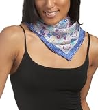ECHO Women's Washed Silk 36 Square Vintage Floral Scarf