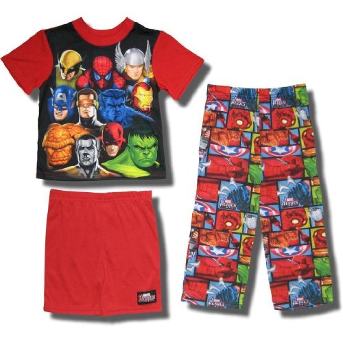  Marvel Comics "Heroes" 3 piece Pajama set for boys