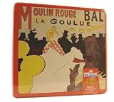 Patisseries Gourmandes Moulin Rouge large gift tin of butter cookies, French Bretagne (Brittany) natural product, 22.8 oz