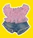 Pink Pearly Top & Jeans clothes fits 12 Snuggl'ems, 8 - 10 Stuffed Animal kits & most Webkinz & Shining Star animals