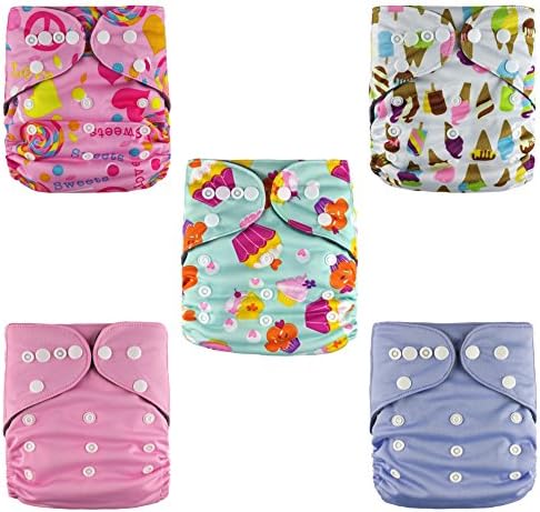 NEW DESIGN Bamboo Charcoal Cloth Diapers + Inserts Set from Jack Jill Baby (Sweet Treats)