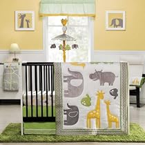 Zoo Animals 4 Piece Baby Crib Bedding Set by Carters