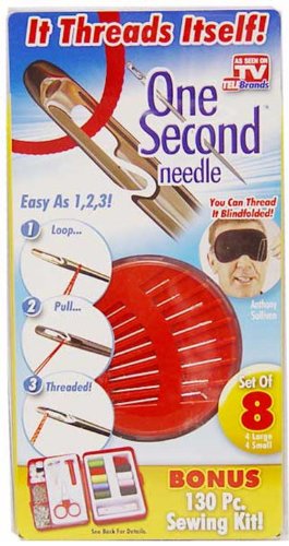 One Second Needle w/ Bonus 130 pc Sewing Kit