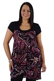 Black & Pink Print Tulip Hem Dress