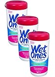 Wet Ones Antibacterial Hand Wipes - Fresh Scent: 40 Count Canister, pack of 3