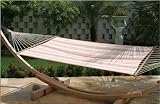 Jobek Samba Brazil Red/Orange/Beige Stripe Fabric Hammock