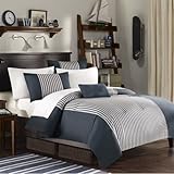Mizone Aaron Comforter Set - Blue - Full/Queen