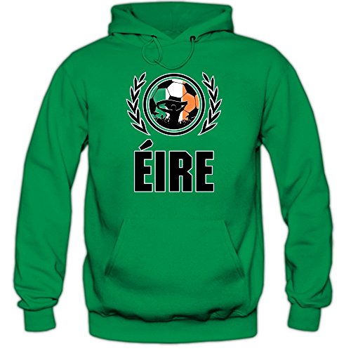Irland EM 2016 #2 Hoody | Fußball | Herren | Éire | Trikot | Nationalmannschaft, Farbe:Hellgrün (Kellygreen F421);Größe:M