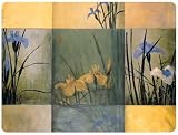 Pimpernel Iris Squares Placemats - Set of 4 (Large)