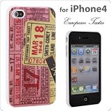[iPhone 4専用] ヨーロピアンテイストカバー（チケット） チケット