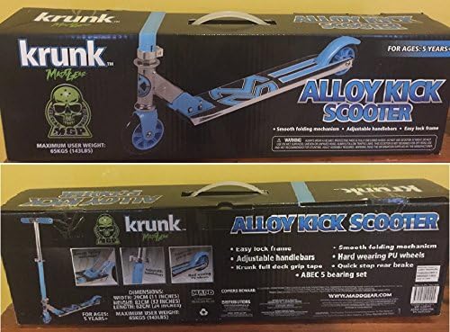 Alloy Kick Scooter Krunk Madd Gear Adjustable Foldable Kids Outdoor