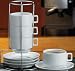 HIC Stackable Porcelain Cappuccino Cup & Saucer Set, 9pc