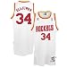 adidas Houston Rockets #34 Hakeem Olajuwon White Soul Swingman Throwback Basketball Jersey