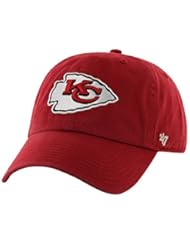 Apparel: NFL Kansas City Chiefs 47 Clean Up Adjustable Hat, Red, One Size - '47
