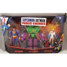 Mattel Superman/Batman Public Enemies Mini Figure 3-Pack Superman, Lex Luthor & Power Girl