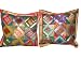 2 Tribal India Vintage Sari Toss Pillow Cushion Covers