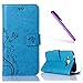 Galaxy J5 Case,Samsung Galaxy J5 Case,EMAXELER Stylish Wallet Case [Kickstand Flip Case][Credit Cards Slot][Cash Pockets]Cool PU Leather Flip Wallet Case with Stand For Samsung Galaxy J5--Blue