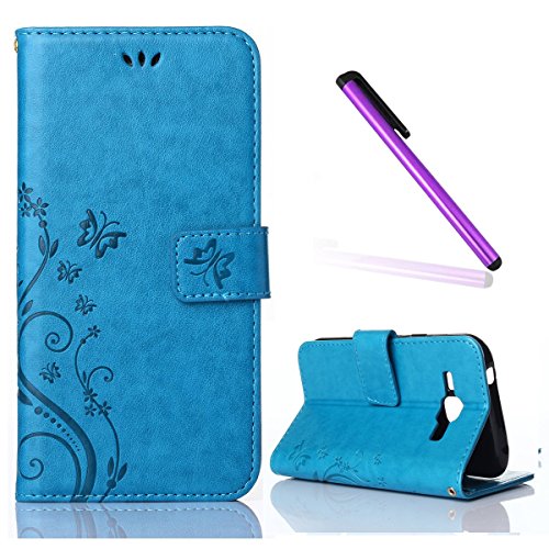 Galaxy J5 Case,Samsung Galaxy J5 Case,EMAXELER Stylish Wallet Case [Kickstand Flip Case][Credit Cards Slot][Cash Pockets]Cool PU Leather Flip Wallet Case with Stand For Samsung Galaxy J5--Blue