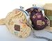 Heavy Duty Canvas Coin Purse-Assorted Random Colors(Beige & Lavender) ,2 pcs Set Coin Purse Wallet-Elegant Canvas w/Wrist Silver Chain,Beautiful Floral Imprints,5