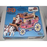 1994 Build A 3-D Stagecoach Jigsaw Puzzle - 532 Pieces (NEW SEALED) by Ceaco