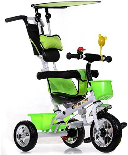 Trike 4in1 Children Adjustable Tricycle 3 Wheel Toddler Bike Stroller Storage us (Green)