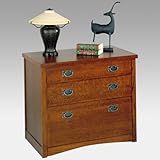 IMAGE OF Mission Oak Three Drawer Multi Media File Mission Oak