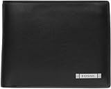 Fossil Bifold Wallet - Evans Zip Traveler (Color: Black)
