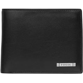 Click here to buy Fossil Bifold Wallet - Evans Zip Traveler (Color: Black) by Fossil.