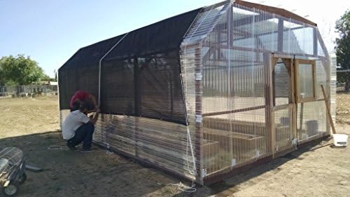 80% American Shade Cloth, Black, 12ft x 10ft with Taped, Reinforced Edges and Grommets Every 2 ft, Commercial Grade 10 Year Warranty