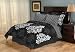 Sanders Home Collection Matador Reversible 8-Piece Bed in a Bag Set, Queen, White