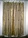2 Organza Olive Gold Floral Mirror Embroidered Sari Curtains Panel