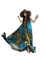 Sleeveless General Print Ankle Length Chiffon  Dress