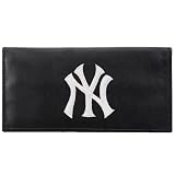 New York Yankees Black Leather Embroidered Checkbook Cover