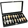 18pc Black Watch Travel Tray Showcase Display Case&hellip 