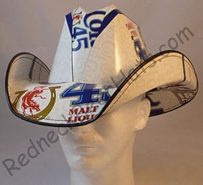 Beer Party Cowboy Hats Made From Recycled Colt 45 Beer Boxes Frat Nascar