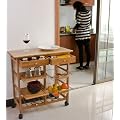 K�chenwagen, K�chenschrank, K�chentisch, Rollwagen,Servierwagen aus Bambus FKW06-N