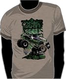 Monster Jam - GRAVE DIGGER Ringer T-shirt - Khaki Heather
